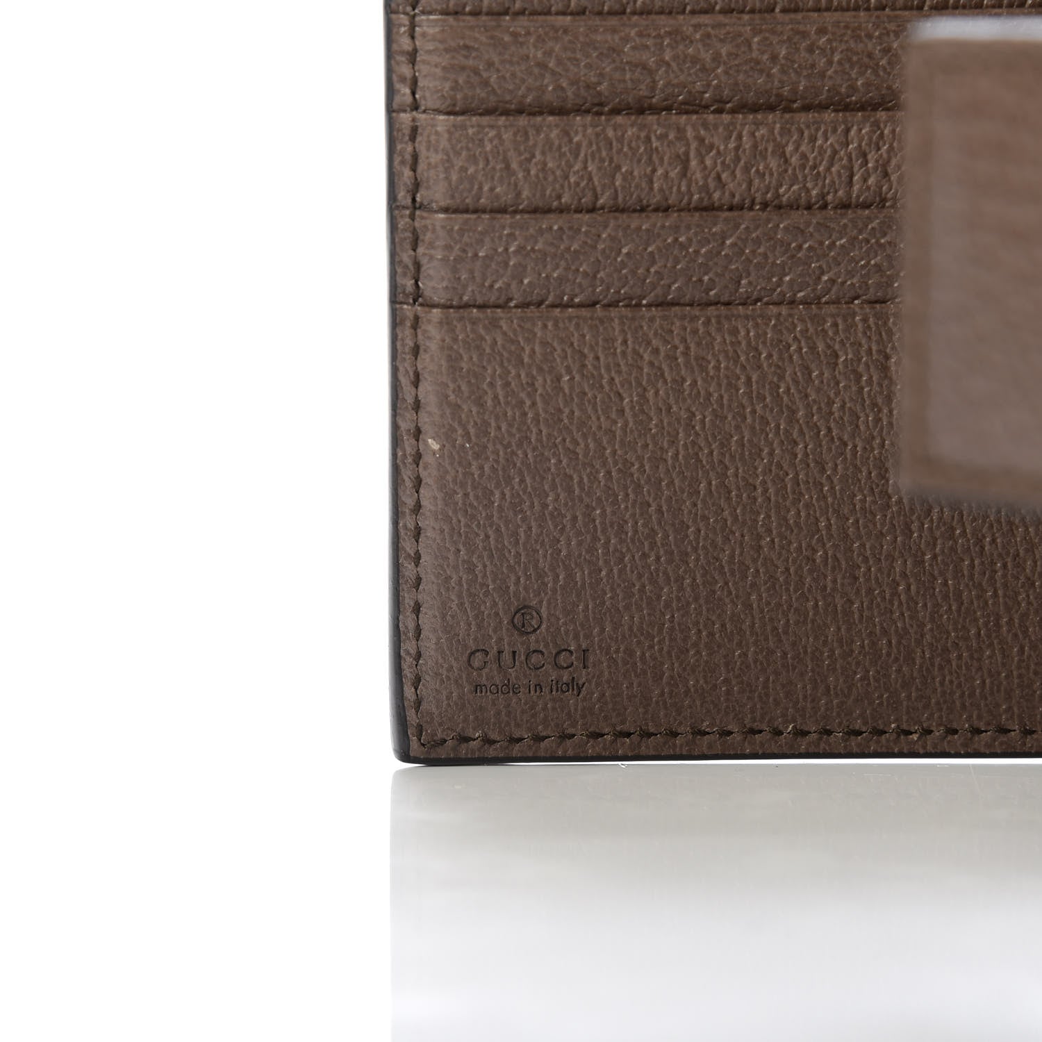 Gucci GG Supreme Monogram Web Ophidia French Flap Wallet Beige New Acero 6 of 7