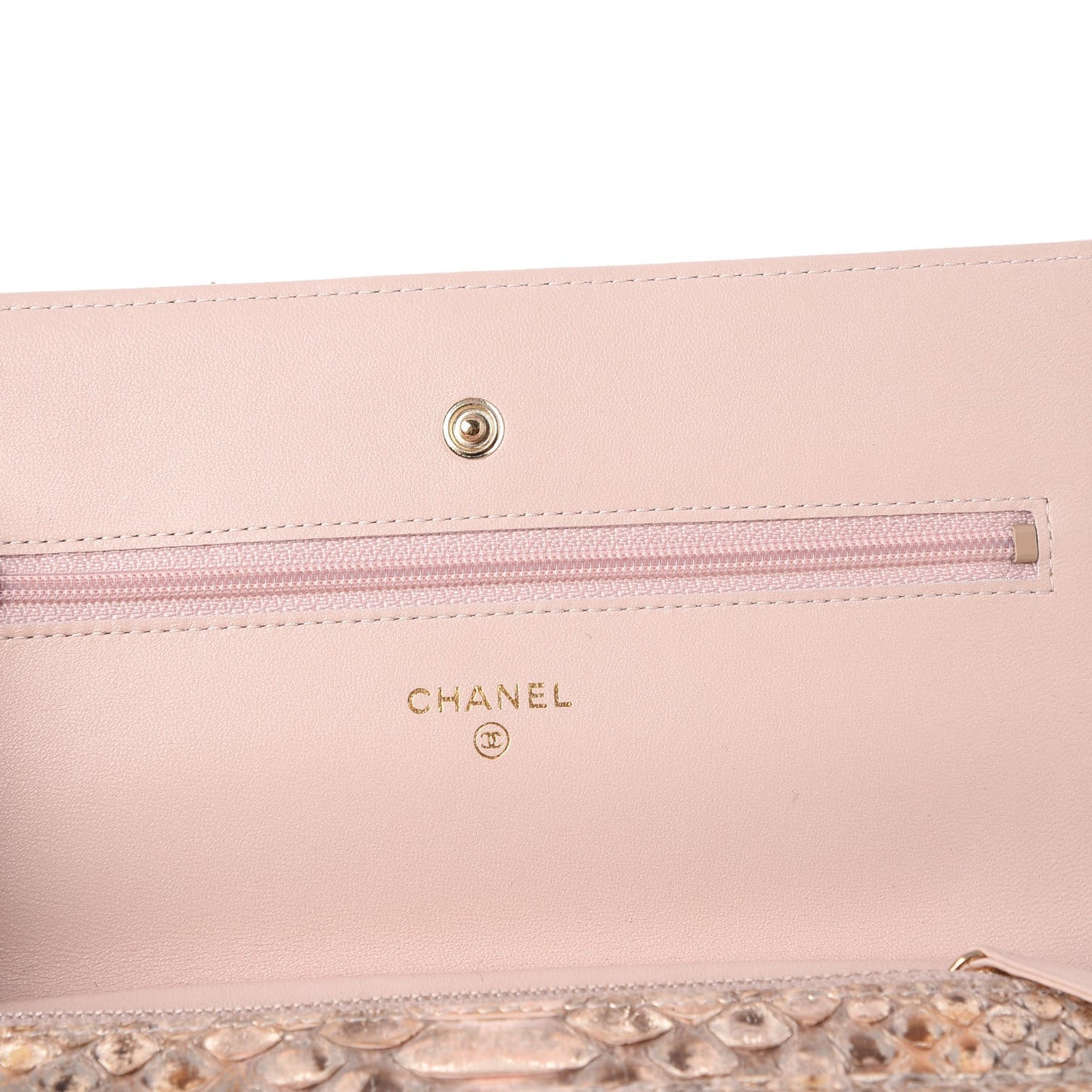 Metallic Python Wallet On Chain WOC Light Pink
