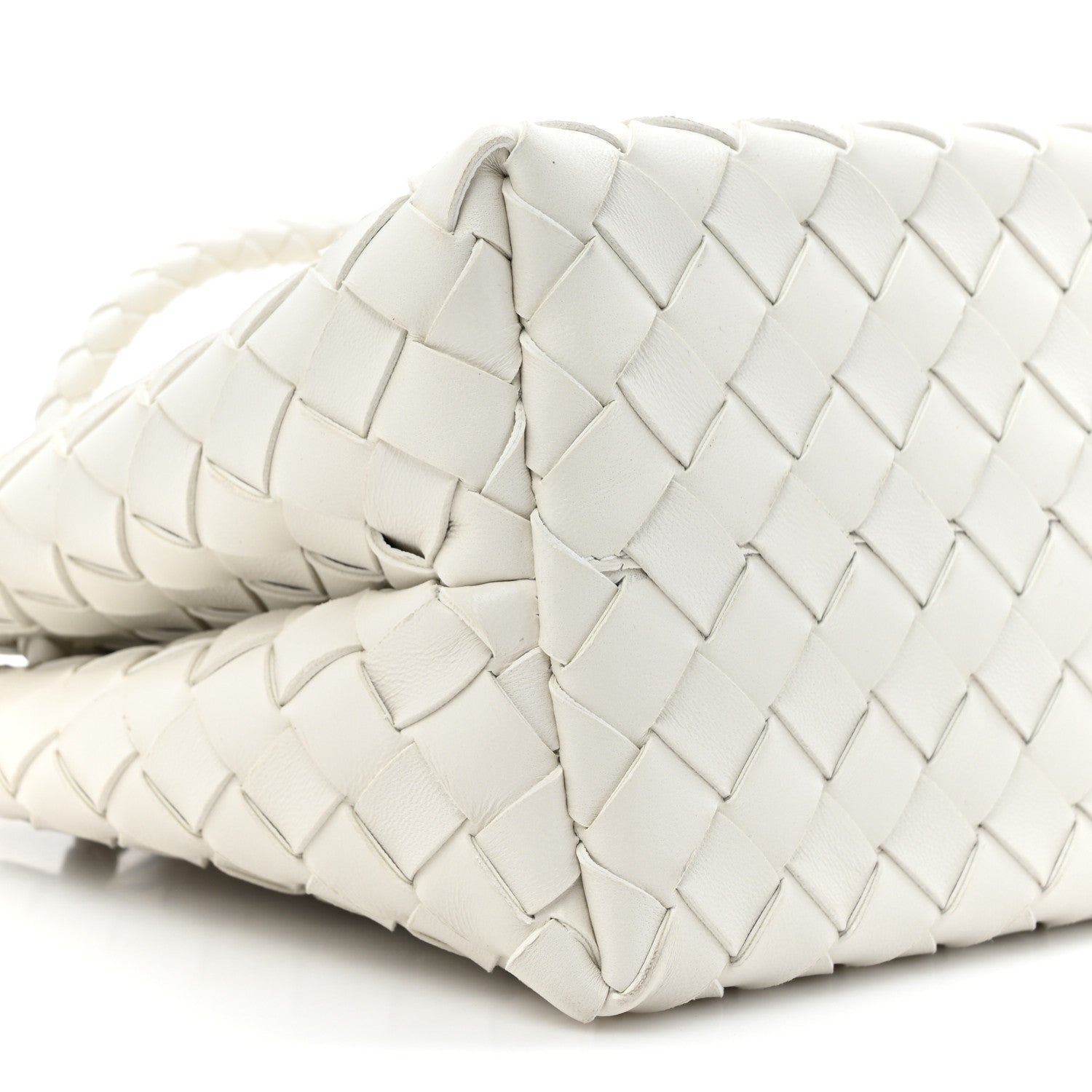 Bottega Veneta Nappa Intrecciato Small East West Andiamo Shoulder Bag White 10 of 15