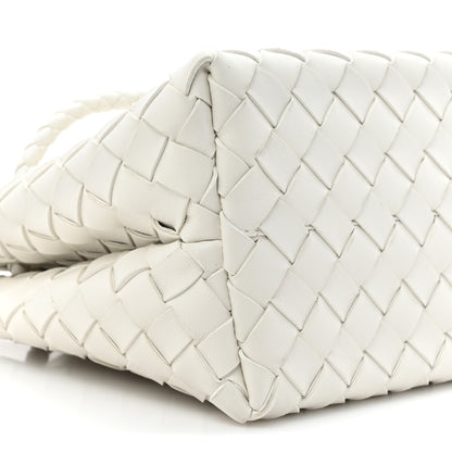 Bottega Veneta Nappa Intrecciato Small East West Andiamo Shoulder Bag White 10 of 15