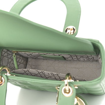 Christian Dior Lambskin Cannage Small My ABCDior Lady Dior Green 5 of 9