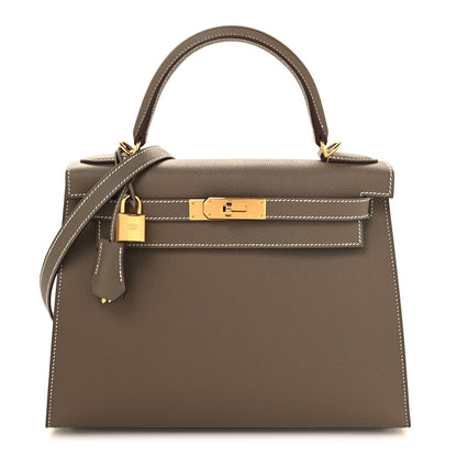 Hermes Epsom Kelly Sellier 28 Etoupe 1 of 11