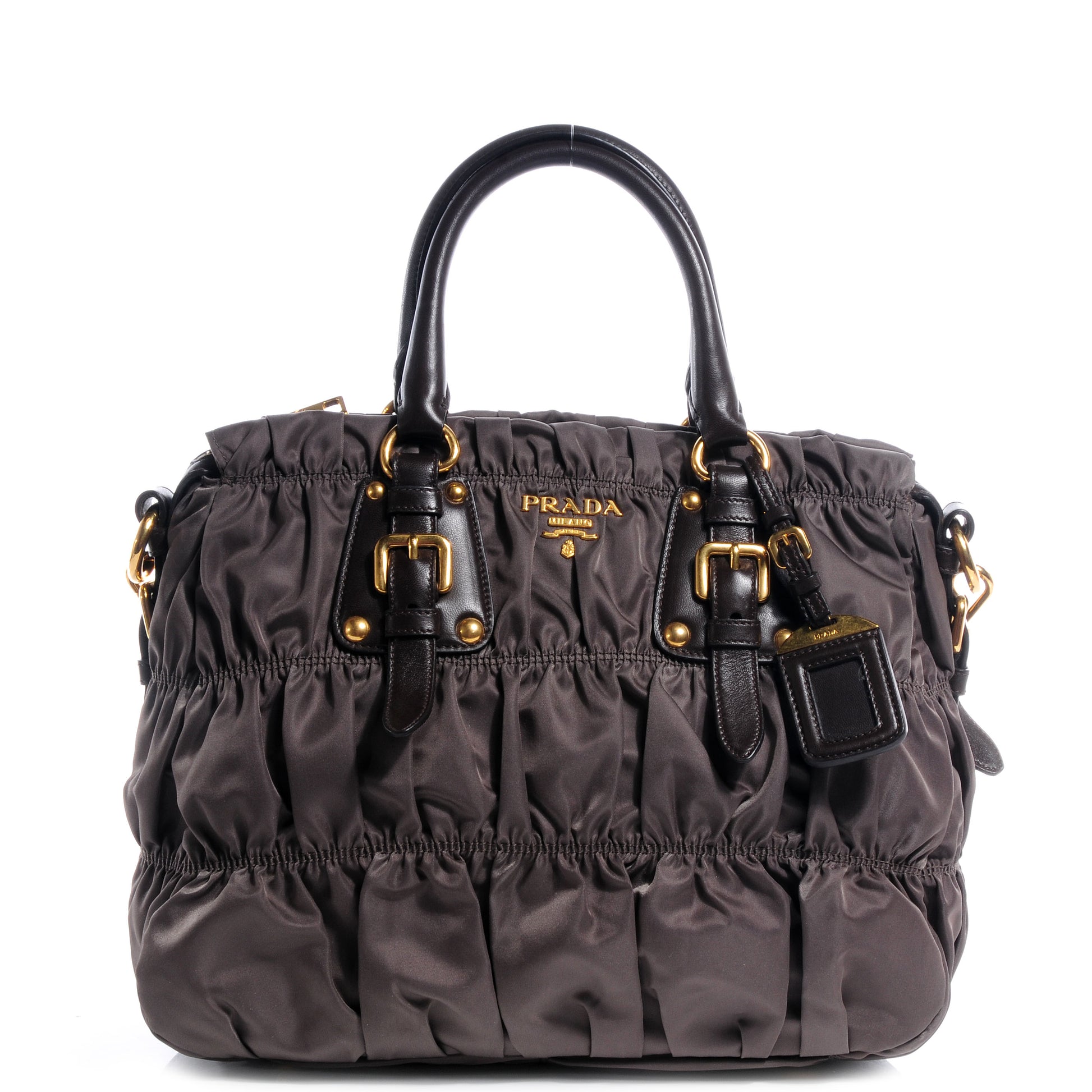 Prada Tessuto Nylon Gaufre Tote Fumo 1 of 9