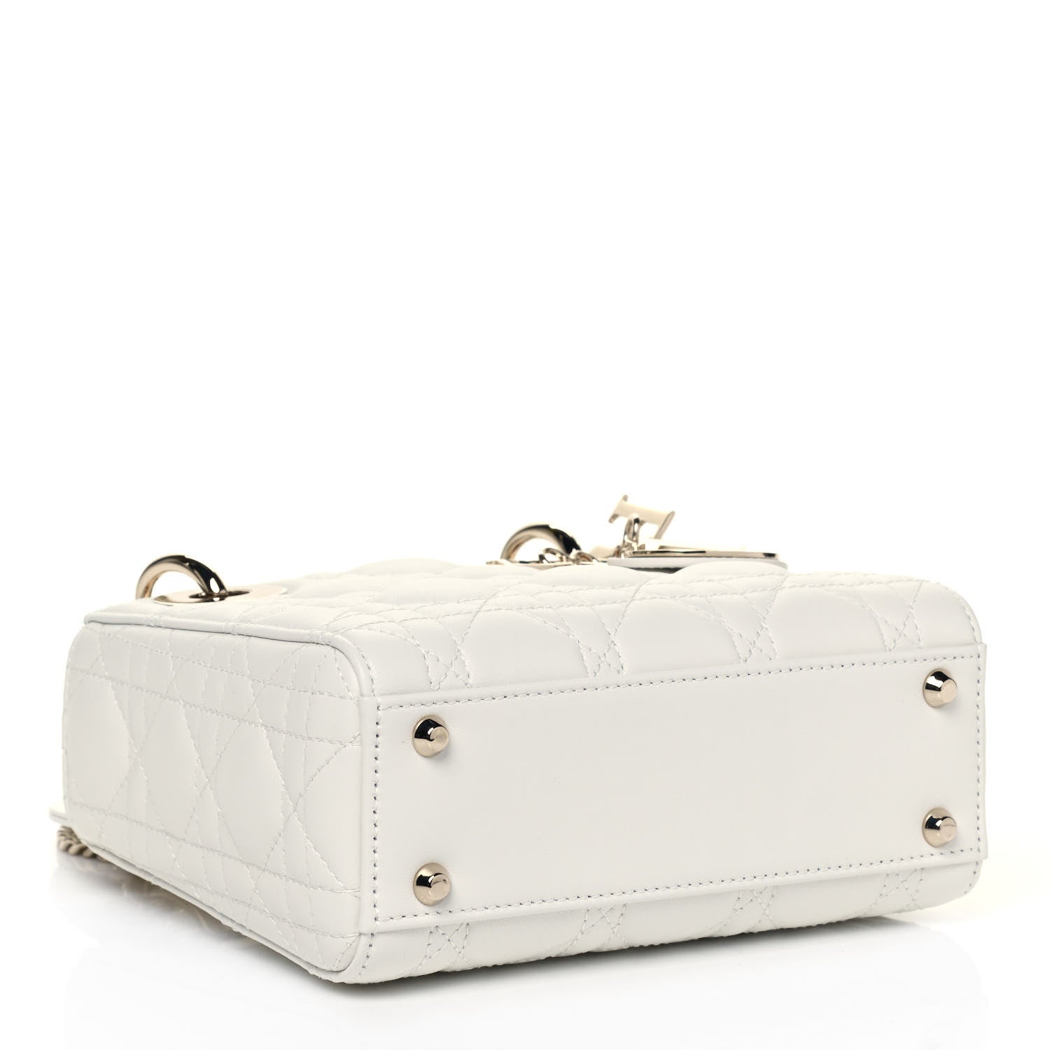Christian Dior Lambskin Cannage Mini Lady Dior White 4 of 9