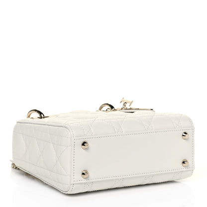 Christian Dior Lambskin Cannage Mini Lady Dior White 4 of 9