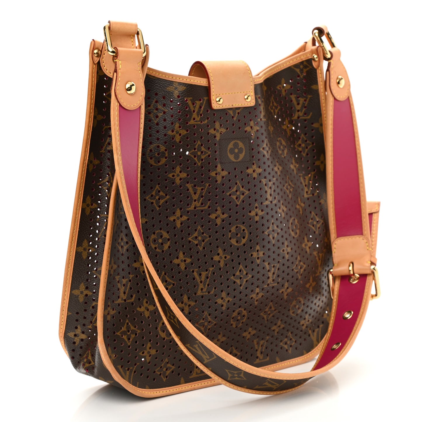 Monogram Perforated Musette Fuchsia