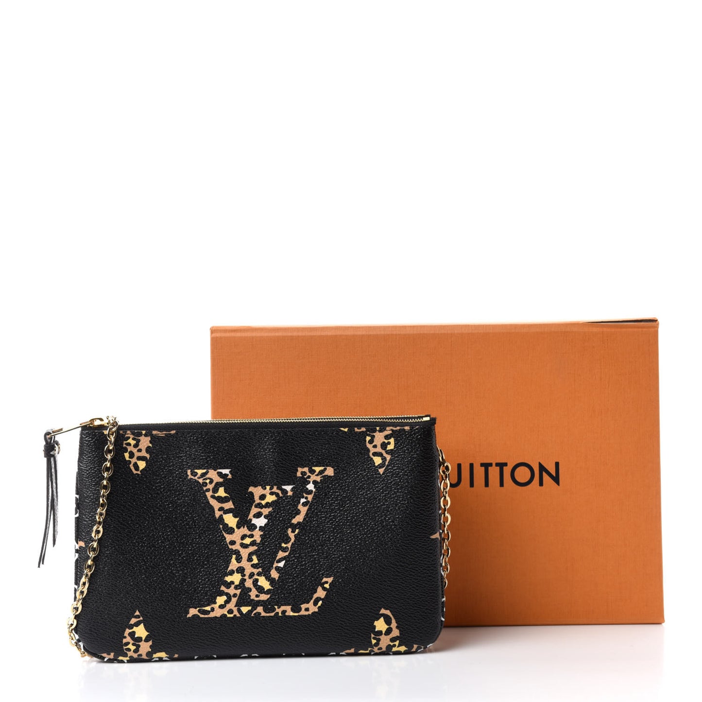 Monogram Giant Jungle Pochette Double Zip Black