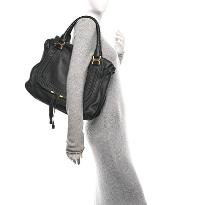 Chloe Calfskin Large Marcie Satchel Black 2 of 11