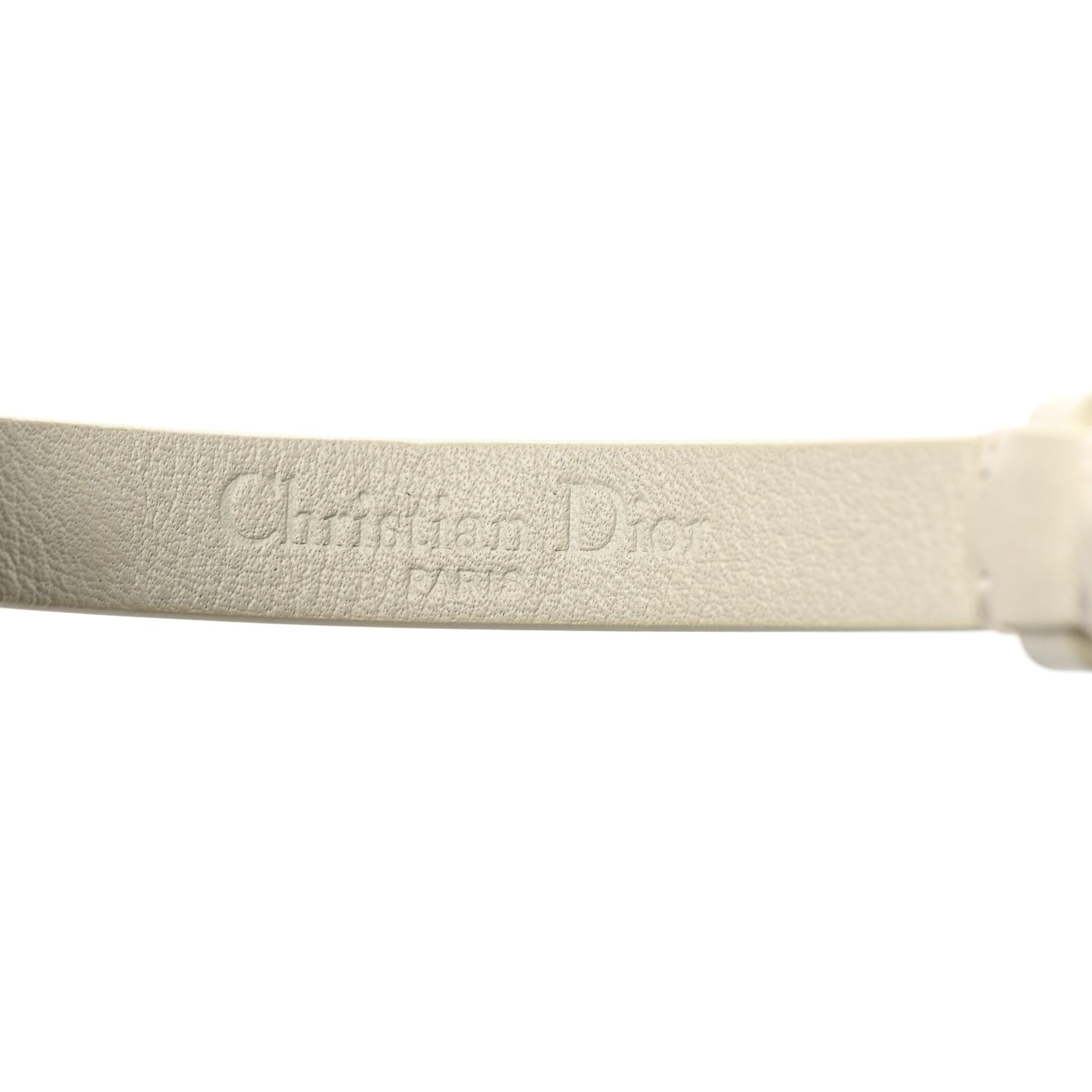 Calfskin Bee Double Bracelet White