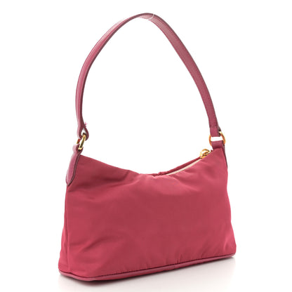 Prada Tessuto Nylon Bow Shoulder Bag Begonia 3 of 12