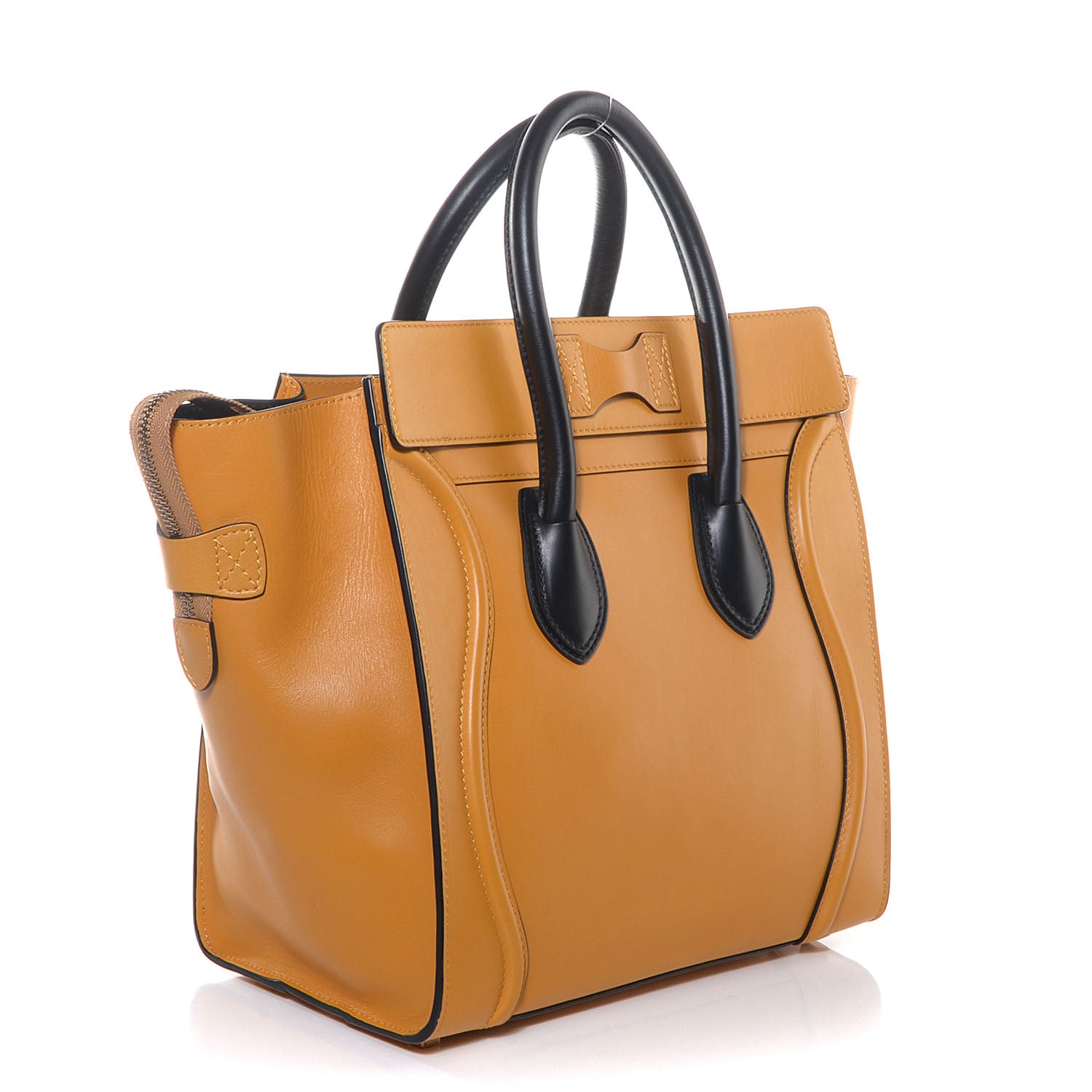 Celine Smooth Calfskin Mini Luggage Amber 3 of 9