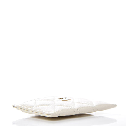 Chanel Caviar Quilted Card Holder White 4 of 9