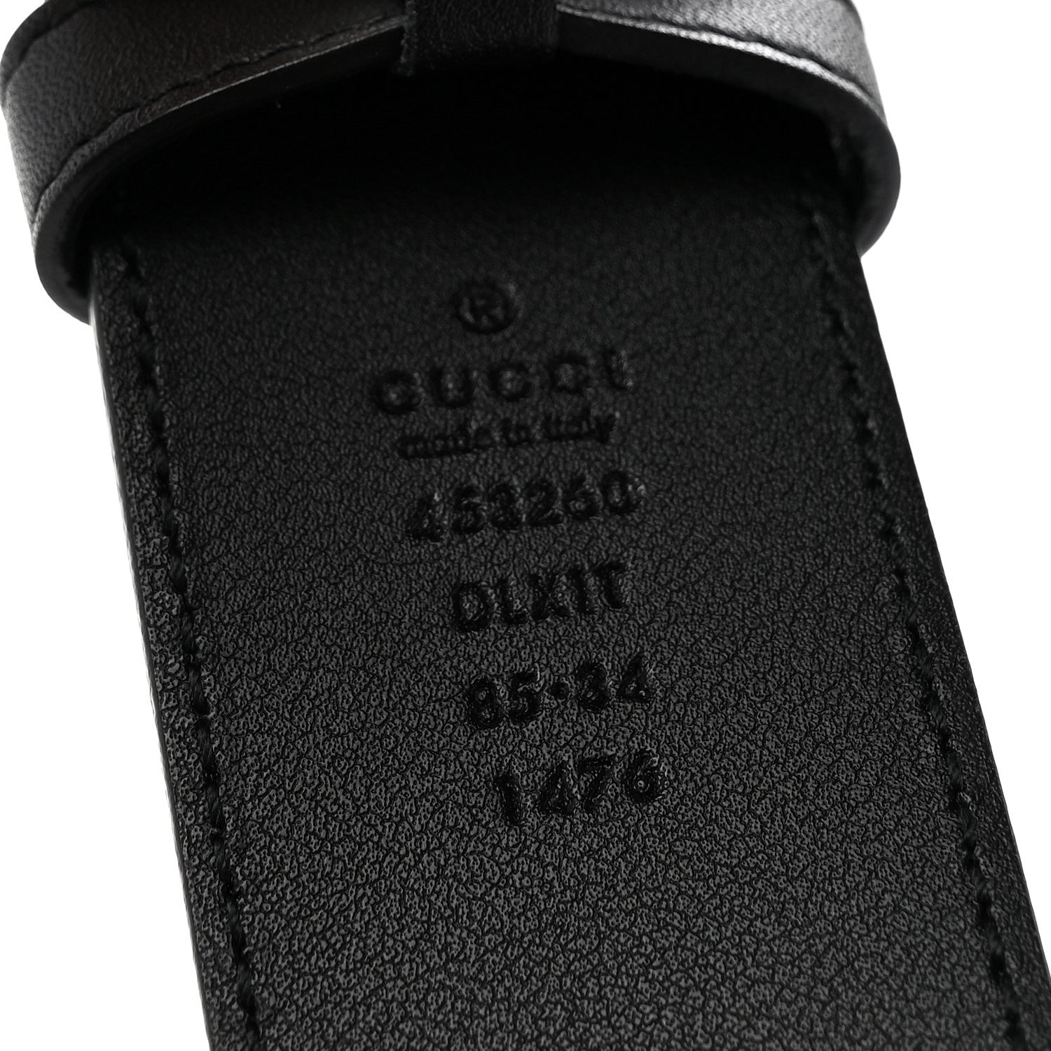 Gucci Moon Calfskin Pearl Double G 40mm Belt 85 34 Black Cream 5 of 7