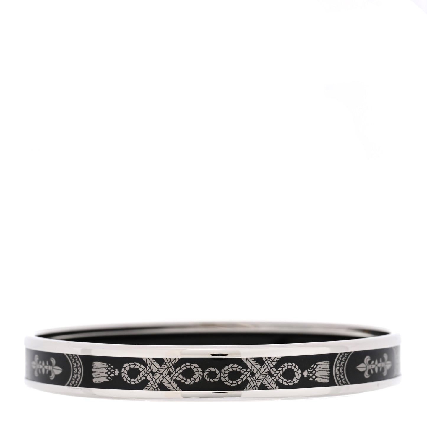 Enamel Printed Narrow Grand Apparat Bracelet Black