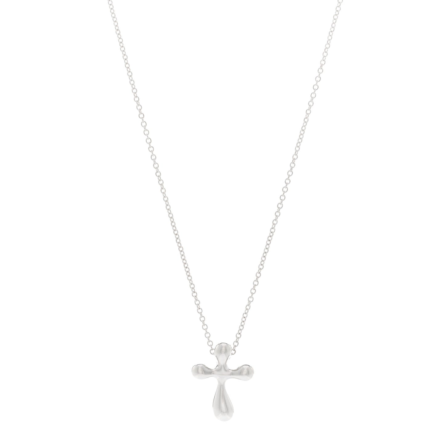Sterling Silver 12mm Elsa Peretti Cross Pendant Necklace