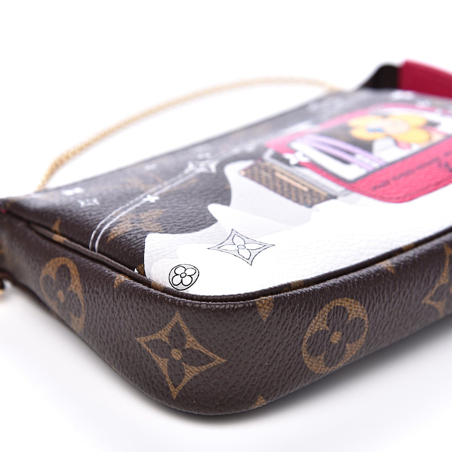 Monogram 2019 Christmas Animation Mini Courchevel Pochette Accessories Fuchsia