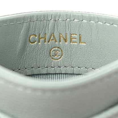 Chanel Caviar Quilted Card Holder Light Blue 6 of 9