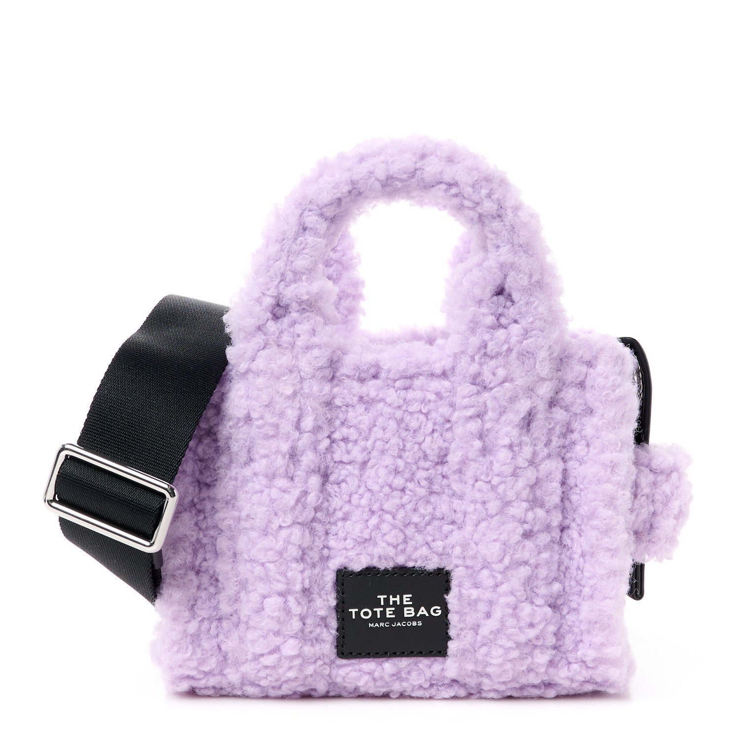 Marc Jacobs Faux Shearling Mini The Traveler Tote Bag Lilac 1 of 10