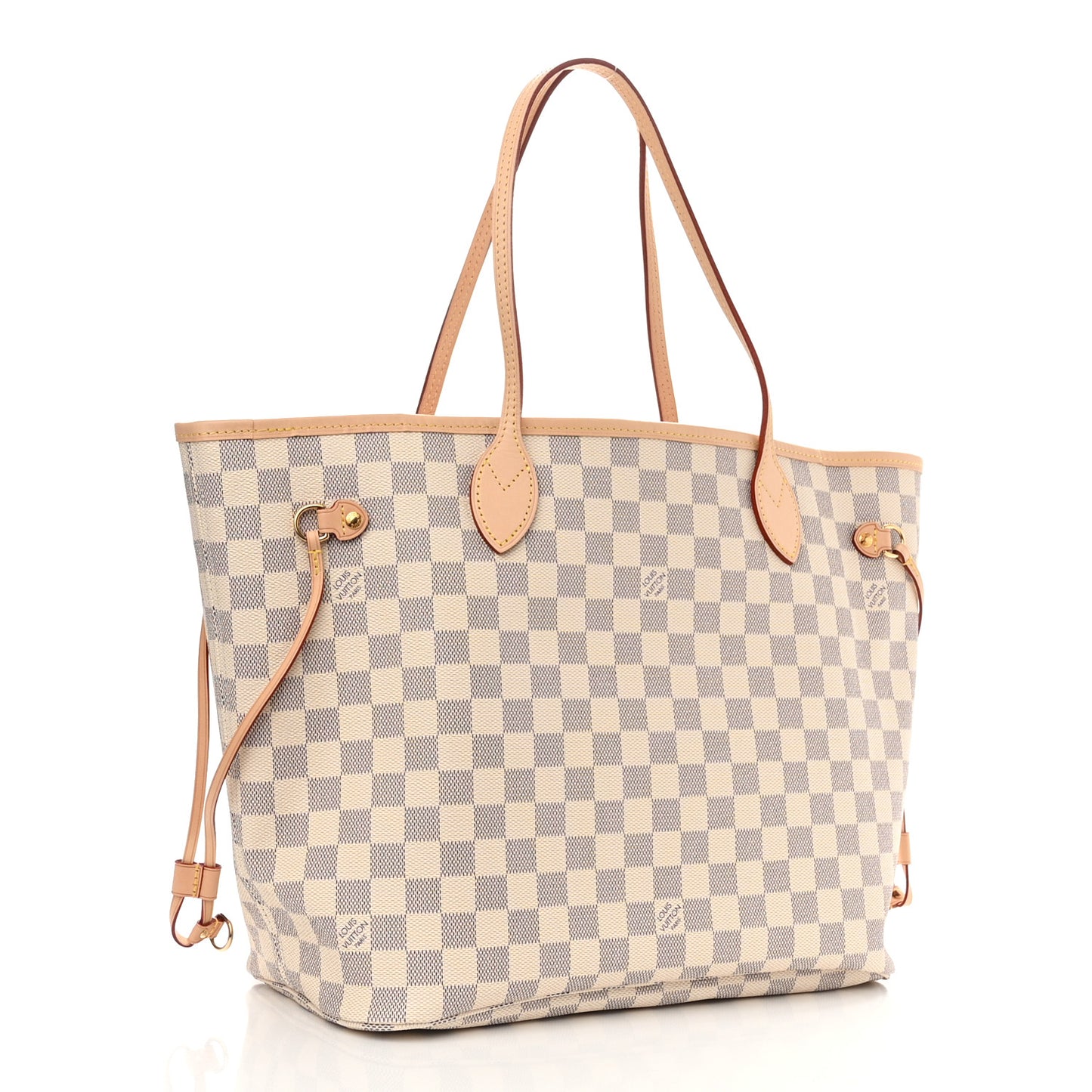 Damier Azur Neo Neverfull MM Rose Ballerine