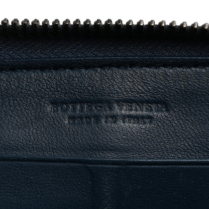 Bottega Veneta Nappa Intrecciato Zip Around Wallet Blue 6 of 8