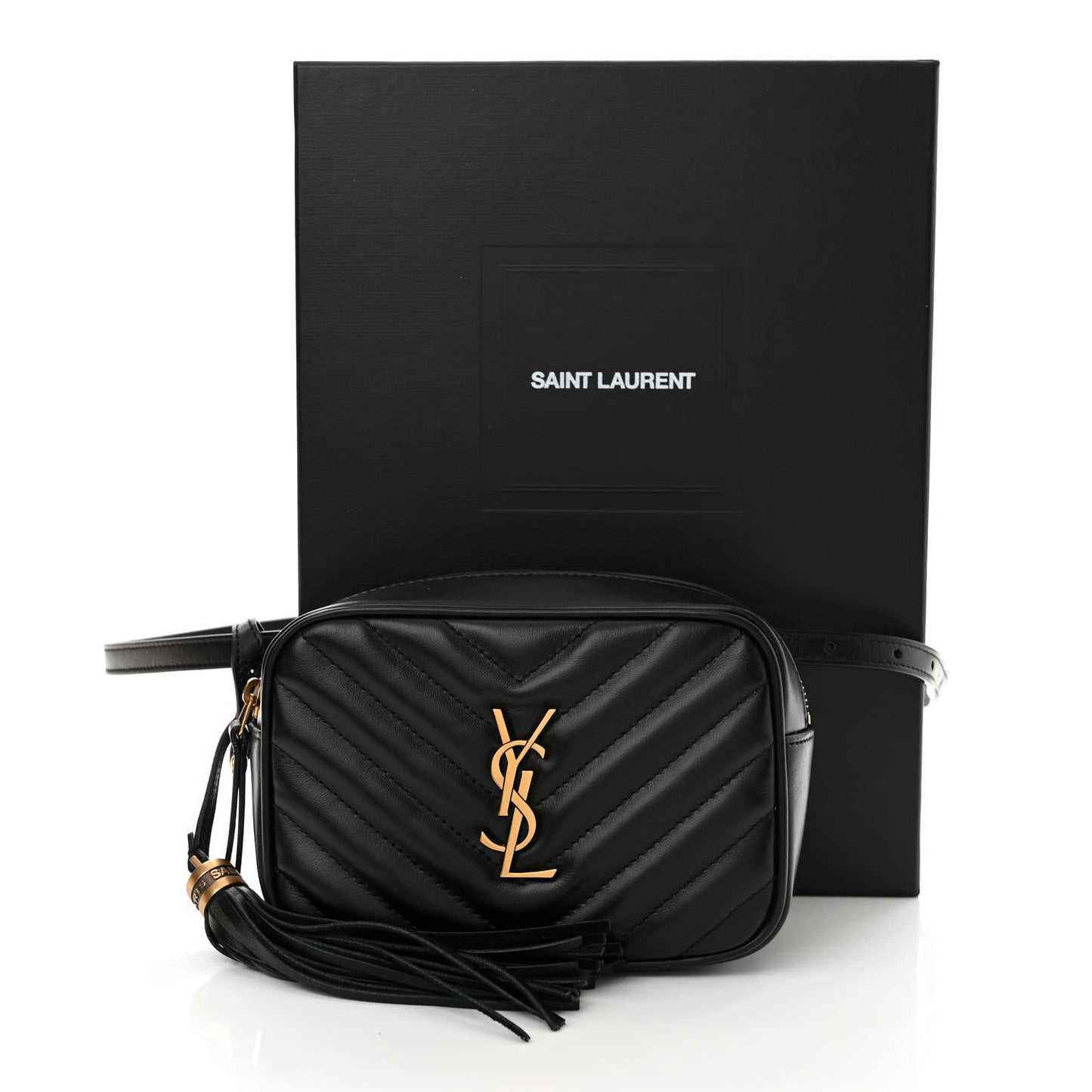 Calfskin Matelasse Monogram Lou Belt Bag Black
