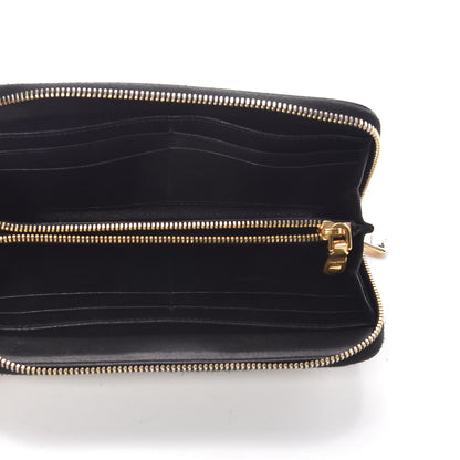 Miu Miu Nappa Metal Studded Zip Around Wallet Black 6 of 8