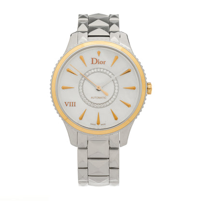 Christian Dior Stainless Steel 18K Yellow Gold Diamond Mother of Pearl 36mm Dior VIII Montaigne Automatic Watch 1 of 5