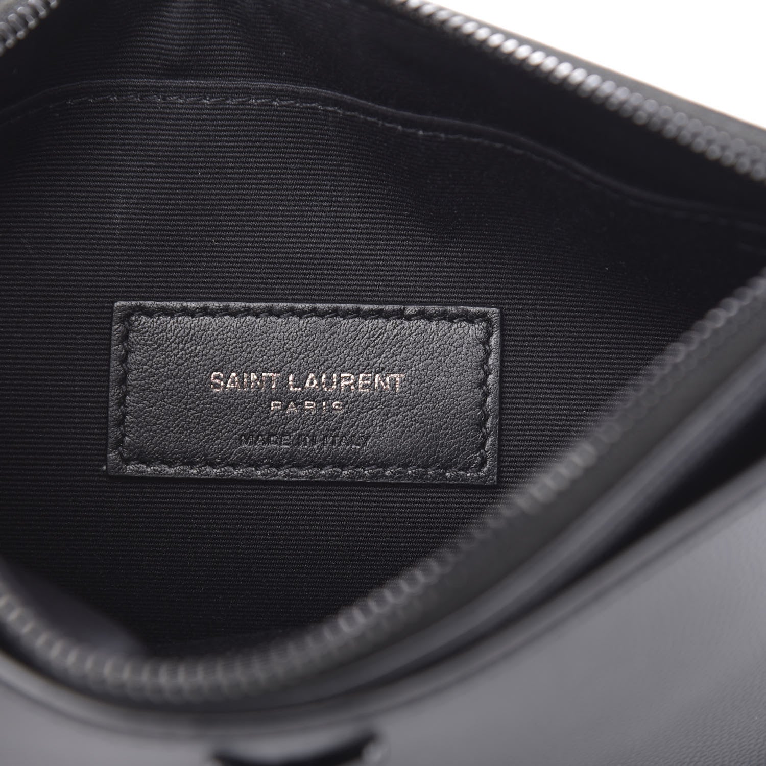 Saint Laurent Grain De Poudre Monogram Bill Pouch Black 6 of 9