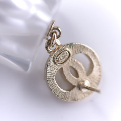 Chanel Crystal Lucite Pearl CC Drop Earrings Gold 5 of 7