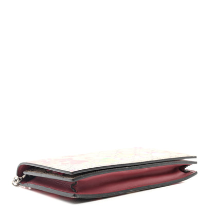 Gucci GG Supreme Monogram Blooms Chain Wallet Beige Multicolor Dry Rose 4 of 12