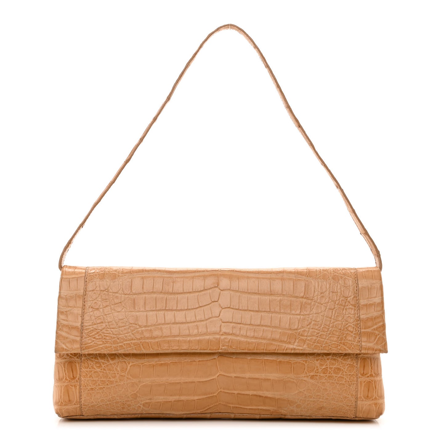 Crocodile Shoulder Bag Beige