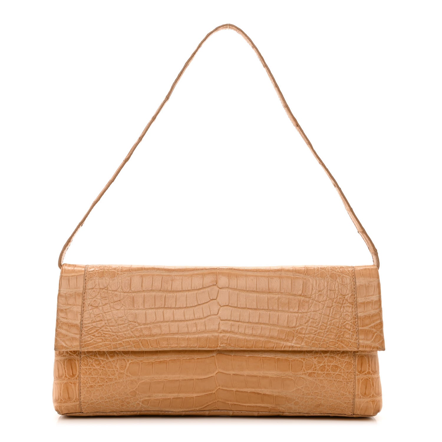 Nancy Gonzalez Crocodile Shoulder Bag Beige 1 of 10