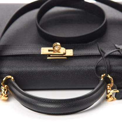 Hermes Epsom Kelly Sellier 25 Black 8 of 35