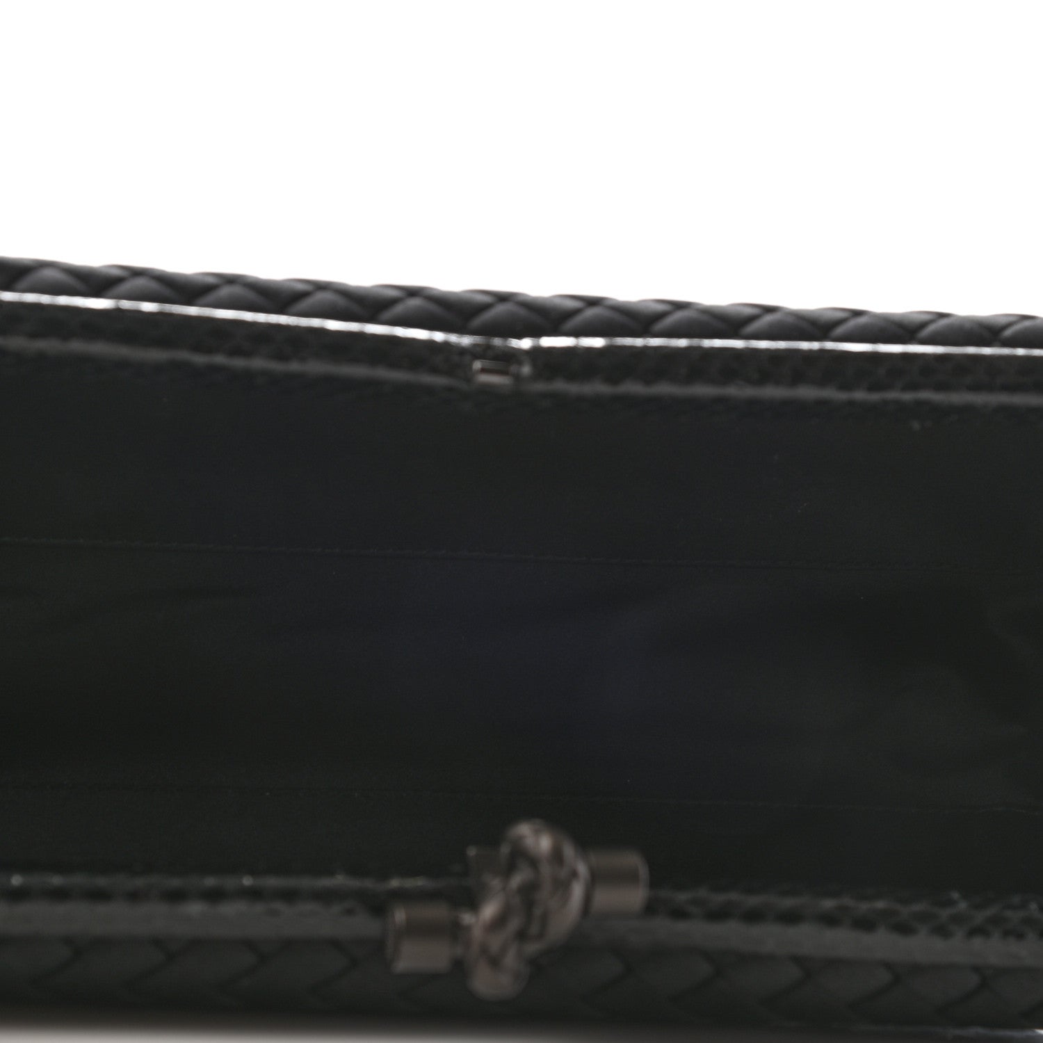 Bottega Veneta Satin Ayers Intreccio Impero Stretch Knot Clutch Black 5 of 9