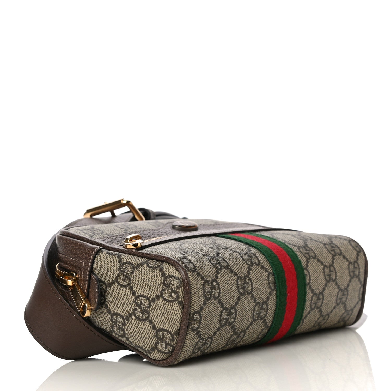 Gucci GG Supreme Monogram Web Small Ophidia Belt Bag 85 34 Dark Brown 3 of 9