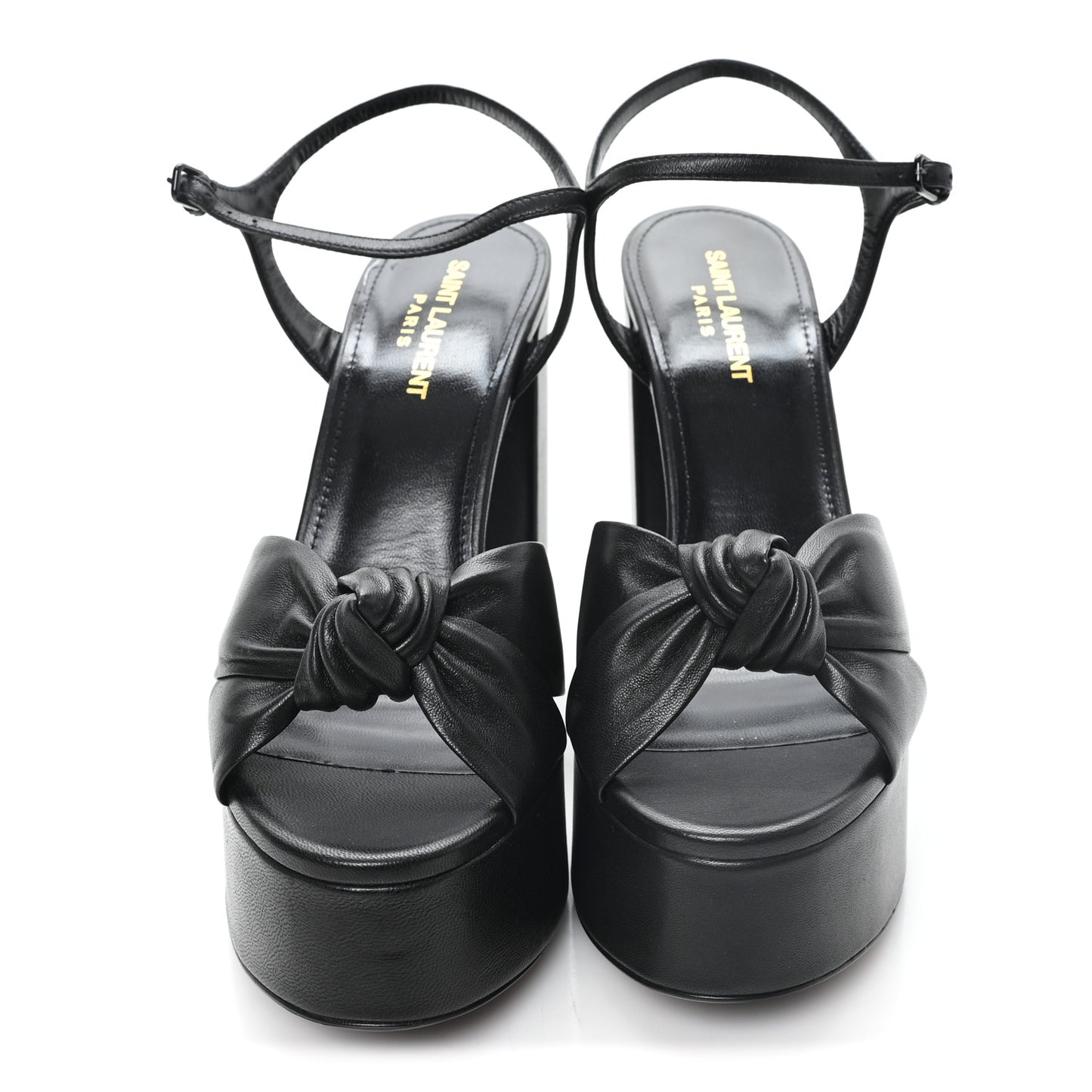 Santiago Russo Bianca 85 Platform Sandals 38 Black