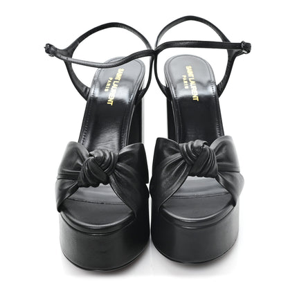 Saint Laurent Santiago Russo Bianca 85 Platform Sandals 38 Black 3 of 10