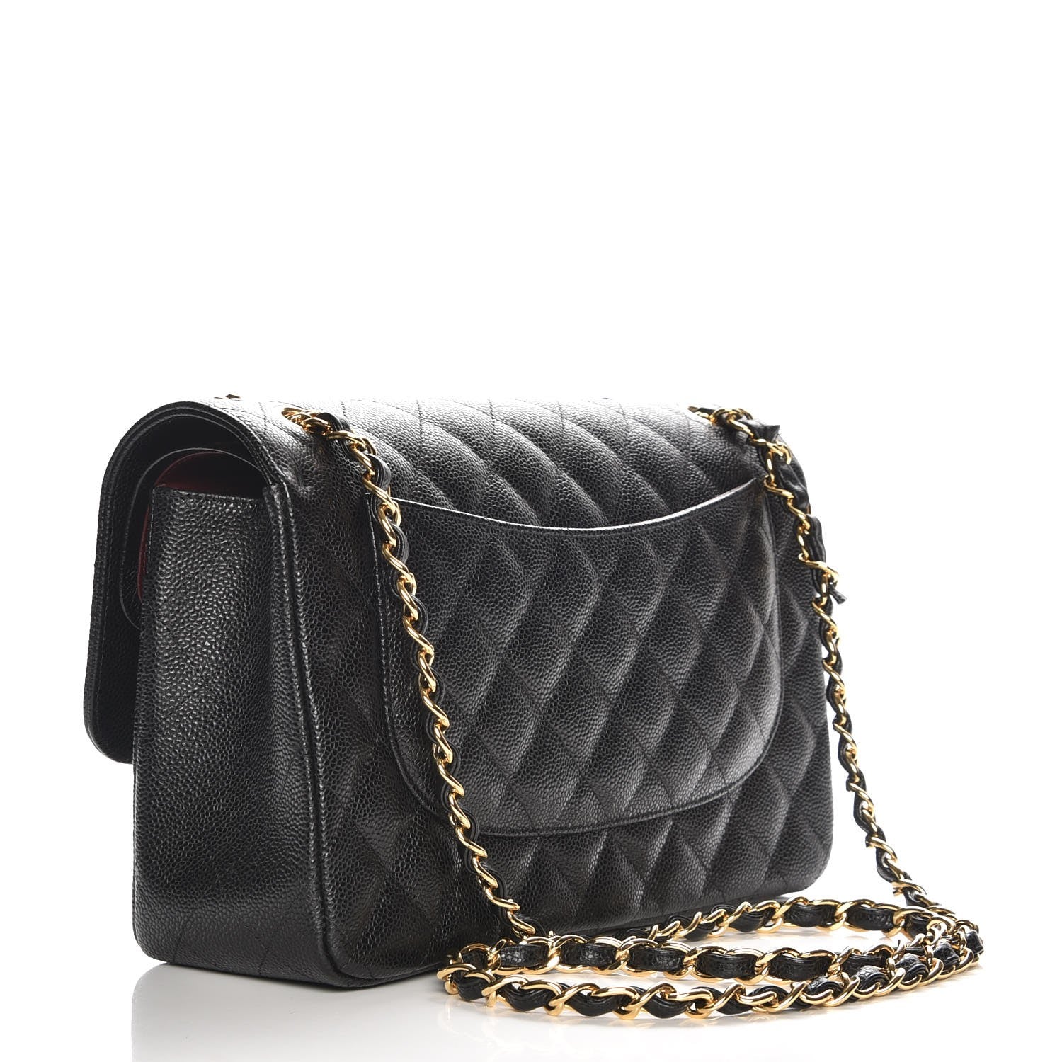 Chanel Caviar Quilted Jumbo Double Flap Black 3 of 9
