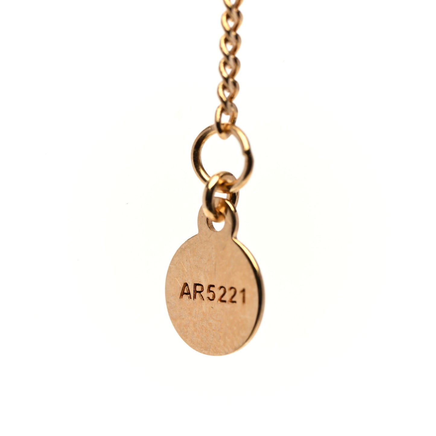 Metal Karligraphy Necklace Gold