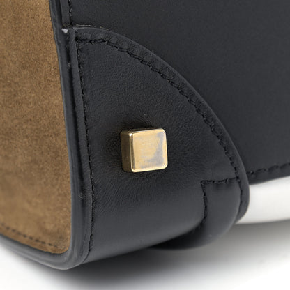 Celine Smooth Calfskin Suede Mini Tri-Color Luggage White 10 of 10