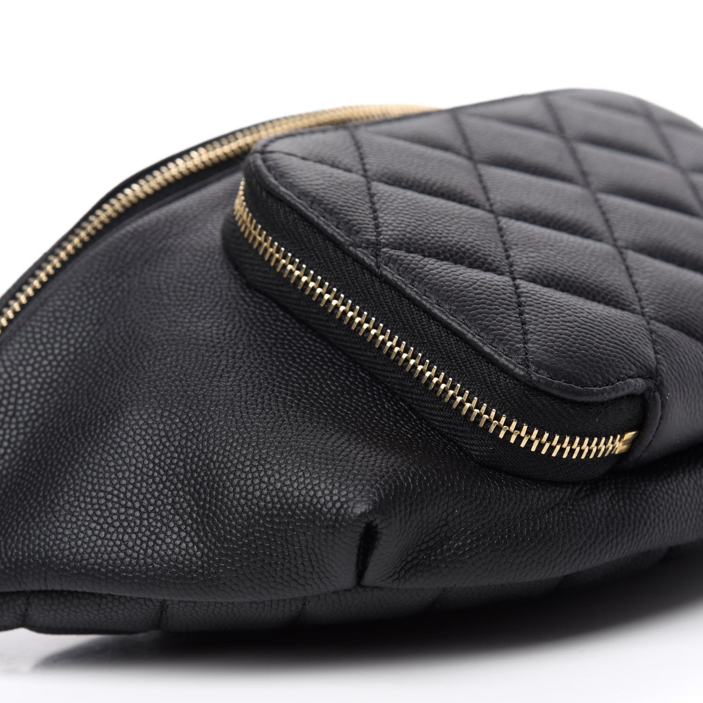Caviar Quilted Business Affinity Waist Belt Bag Black