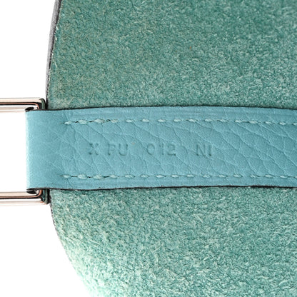Hermes Taurillon Clemence Picotin Lock 22 MM Bleu Atoll 7 of 11