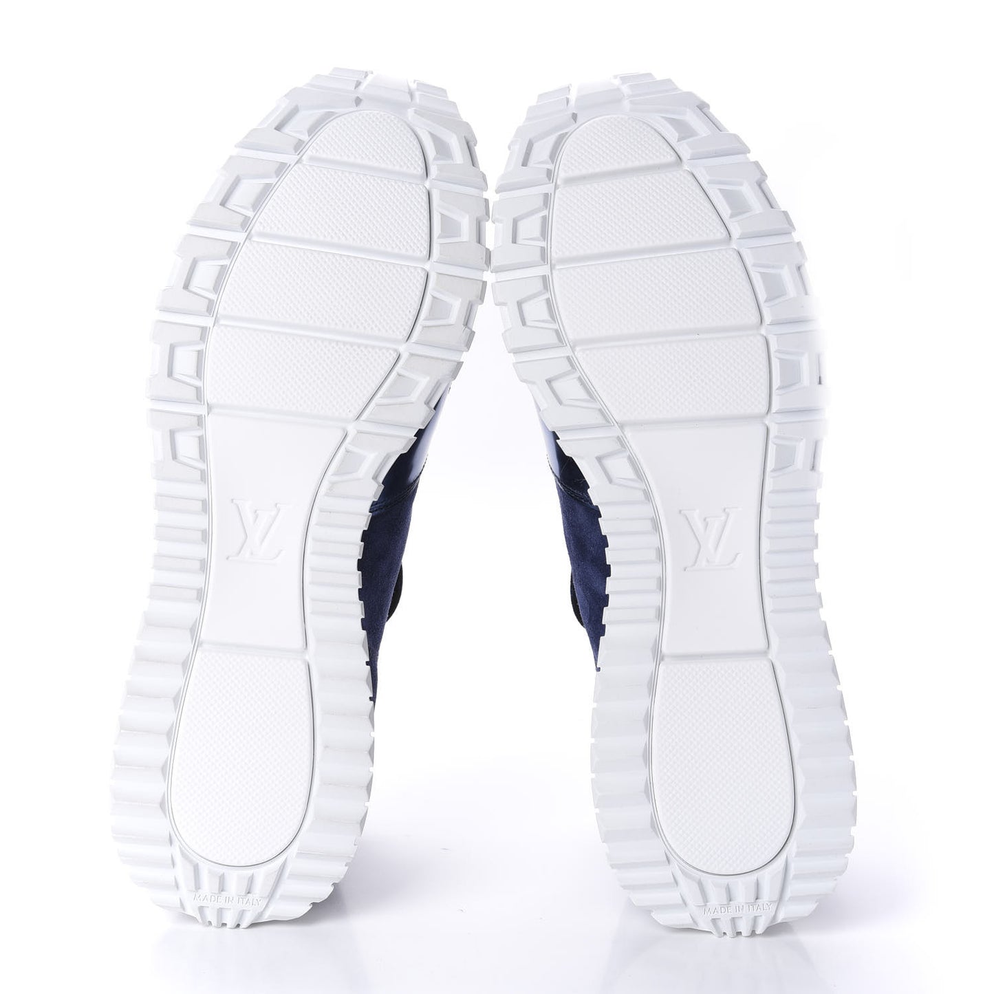 Metallic Patent Suede Run Away Sneakers 8 Marine