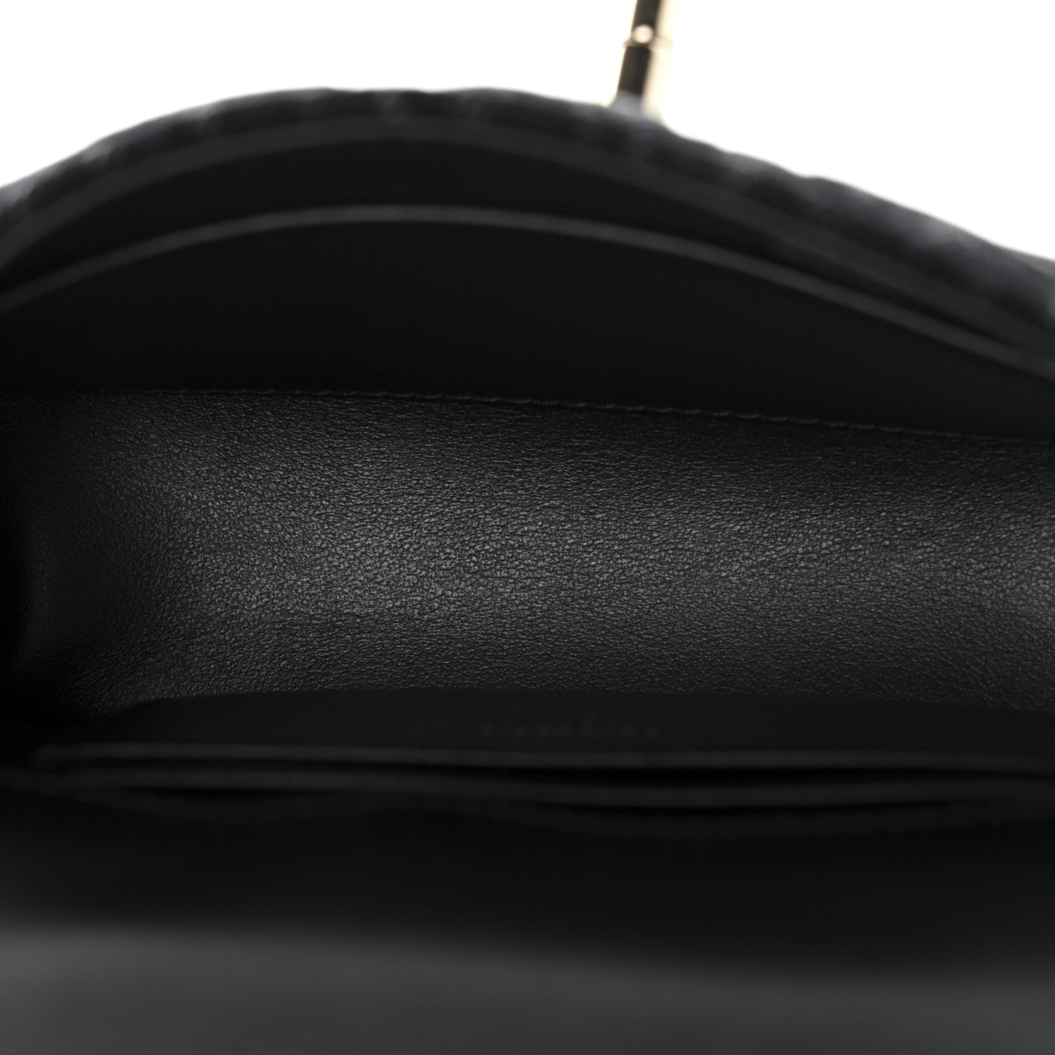 Chanel Washed Denim Quilted Coco Handle Clutch With Chain Black 5 of 11