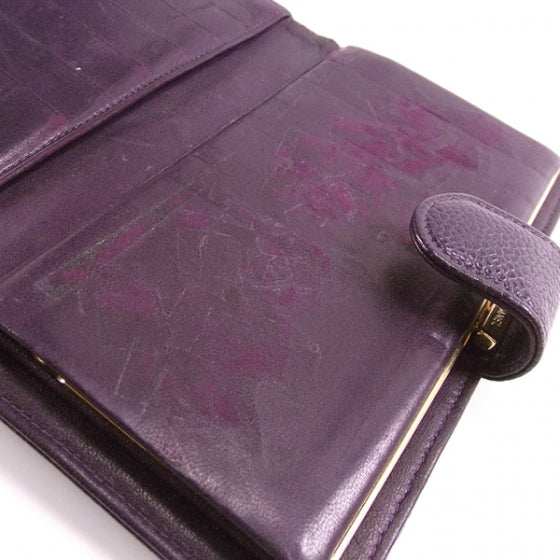 Chanel Caviar CC Wallet Clutch Purple 7 of 10