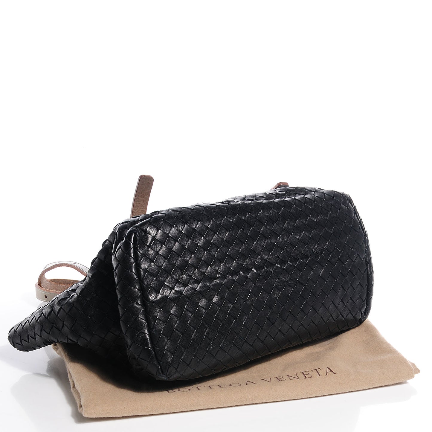 Nappa Intrecciato Marquise Flower Tote Nero Black
