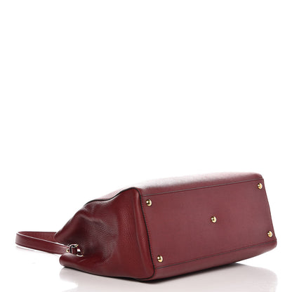 Fendi Vitello Elite Regular 2Jours Tote Rosso Scuro Ciliegia 4 of 11