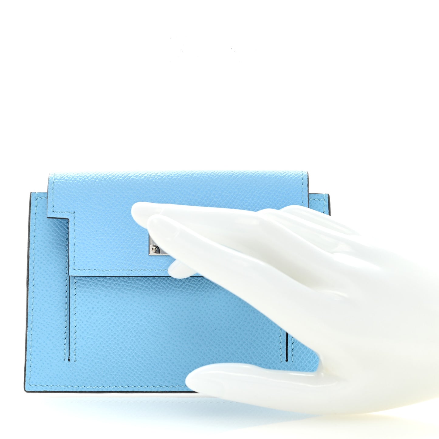 Epsom Kelly Pocket Compact Wallet Celeste