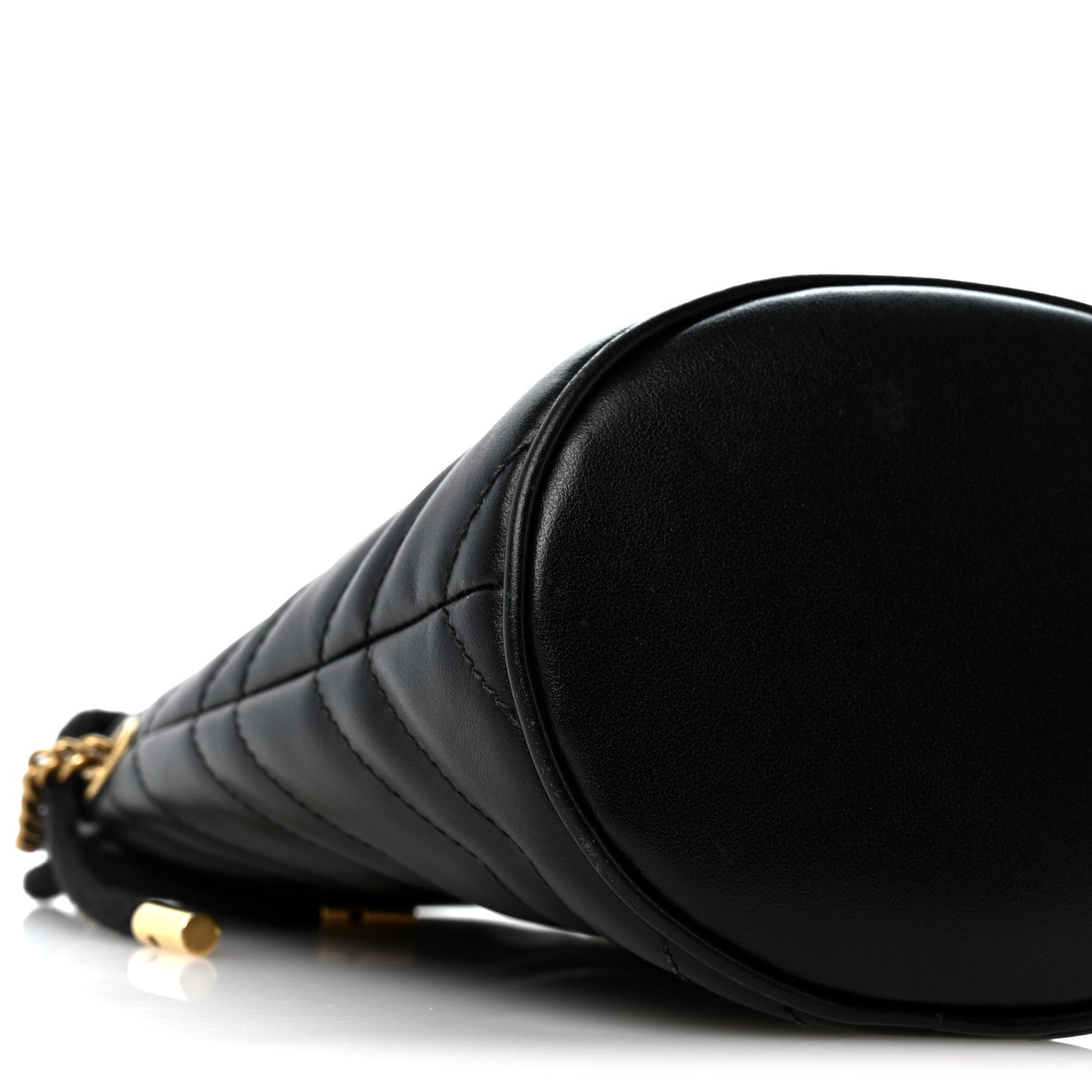 Gucci Calfskin Matelasse Mini GG Marmont 2.0 Bucket Bag Black 8 of 10