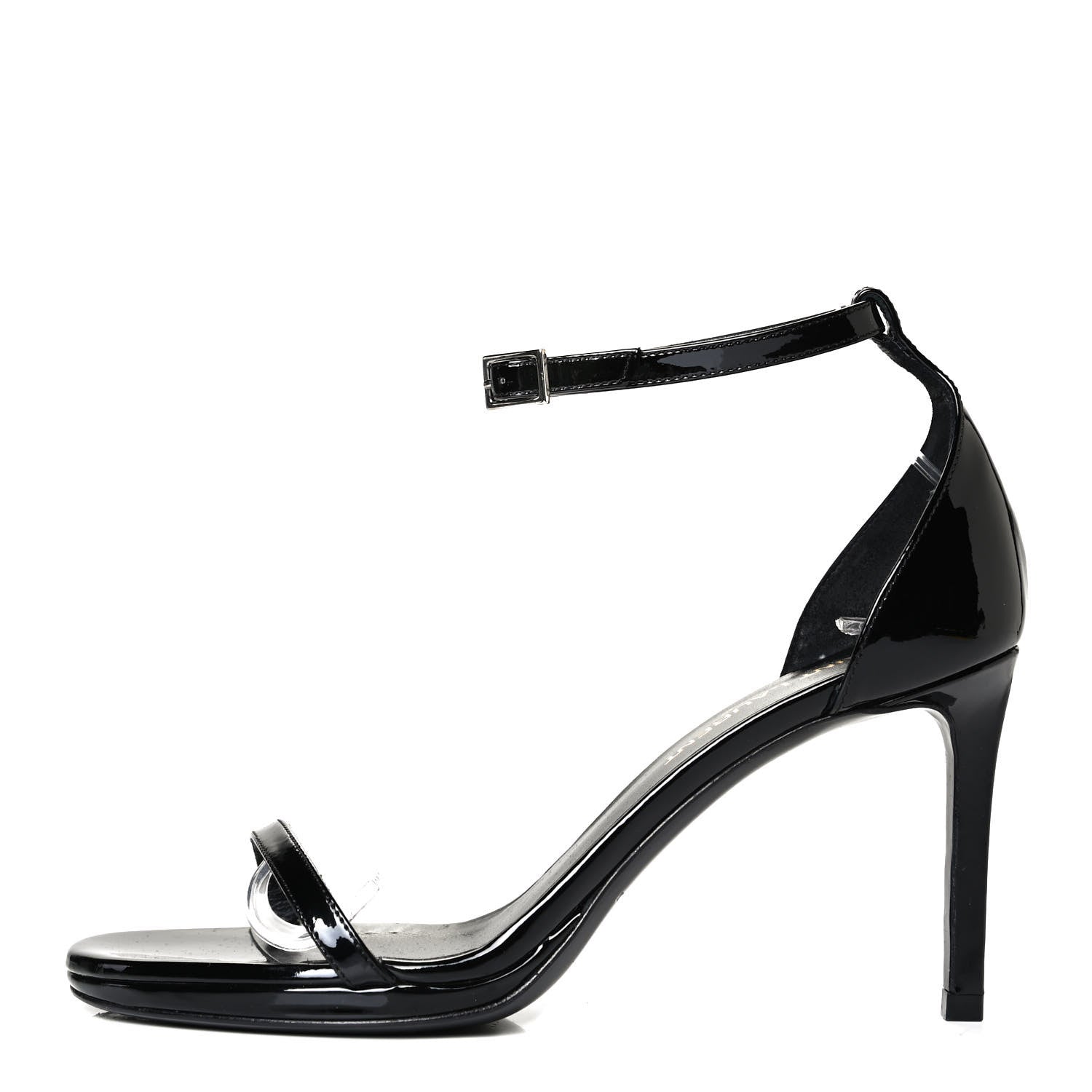 Saint Laurent Calfskin Jane 80 Ankle Strap Sandals 35.5 Black 1 of 11